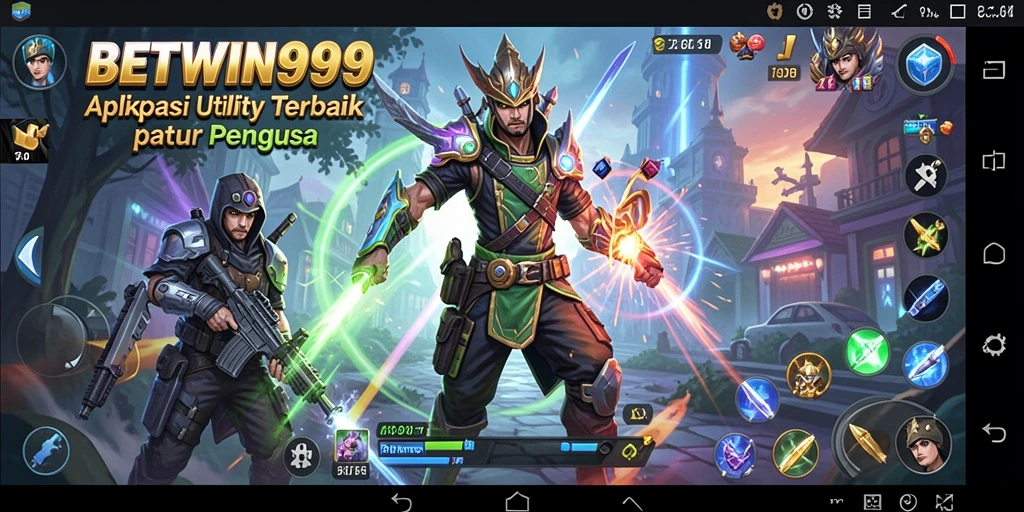 Screenshot utama BETWIN999 menampilkan tampilan antarmuka aplikasi Utility yang ramah pengguna.