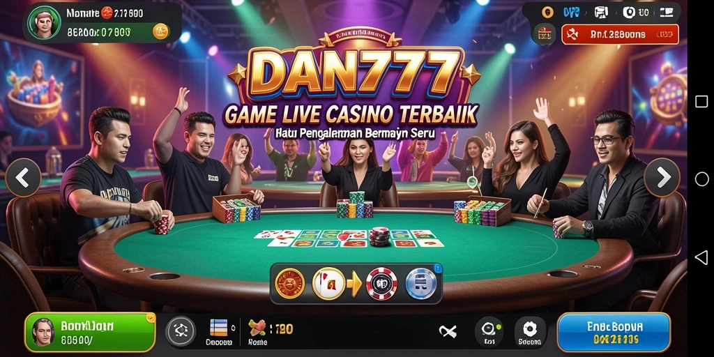 Gameplay seru dengan dealer langsung dan suasana kasino nyata.