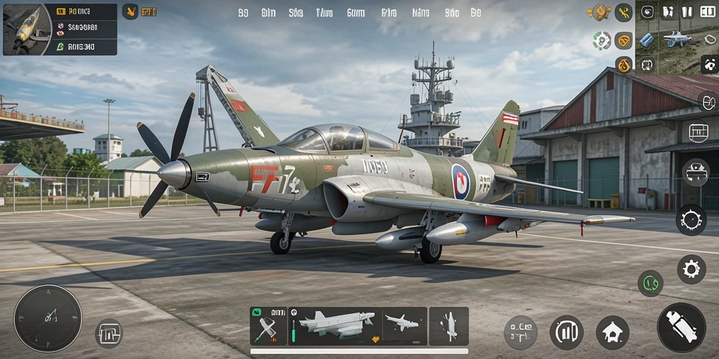 Tampilan grafis menawan F7F7 dalam gameplay simulasi.