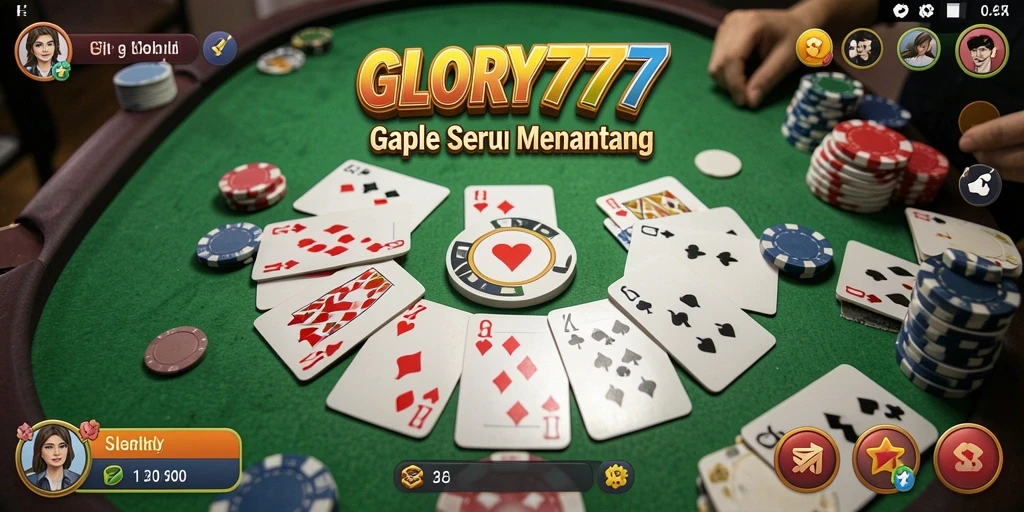 Tampilan gameplay GLORY777 saat bermain Gaple yang seru.