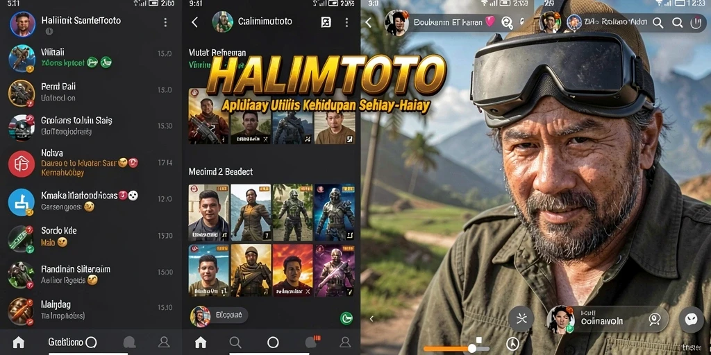 Tampilan antarmuka aplikasi HALIMTOTO yang sederhana dan intuitif.