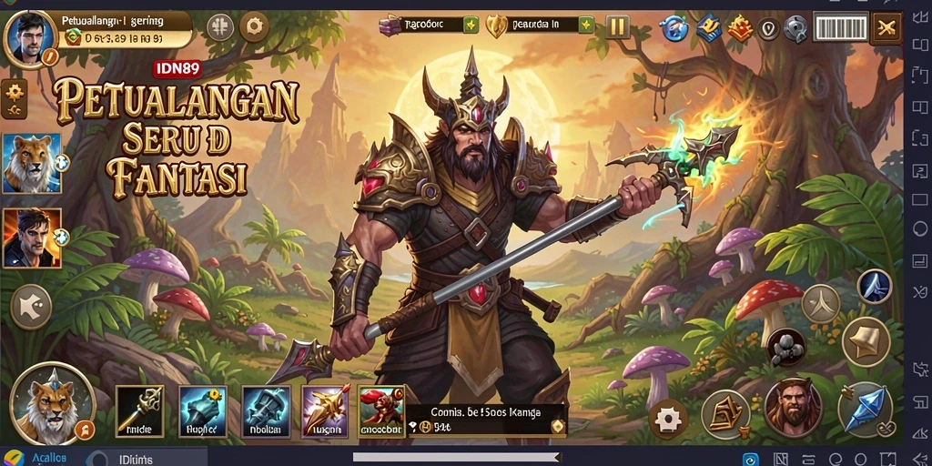 Screenshot gameplay IDN89 menampilkan petualangan menarik di dunia fantastis.