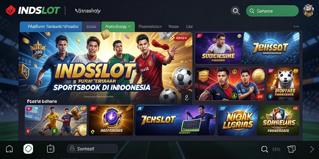Tampilan antarmuka aplikasi INDSLOT yang user-friendly dan menarik.