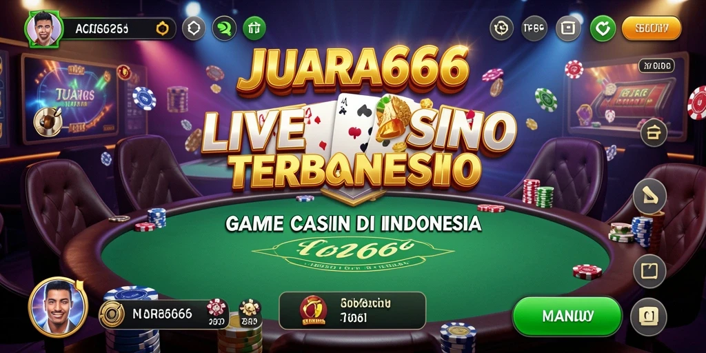 Tampilan seru gameplay Live Casino JUARA666 dengan dealer langsung.