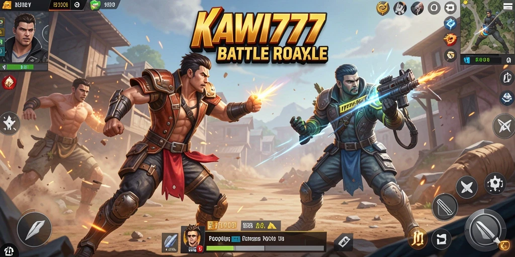 Gameplay KAWI777 yang penuh aksi dalam mode Battle Royale.
