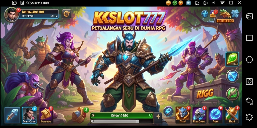 Tampilan aksi seru dalam permainan RPG KKSLOT777.