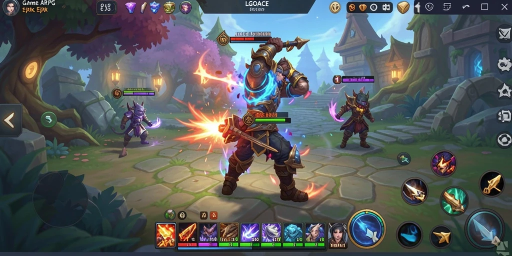 Tampilan gameplay LGOACE dengan aksi pertarungan yang mendebarkan.