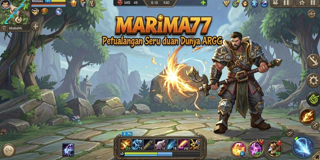 Tampilan gameplay menarik dalam permainan ARPG MARIMA77.