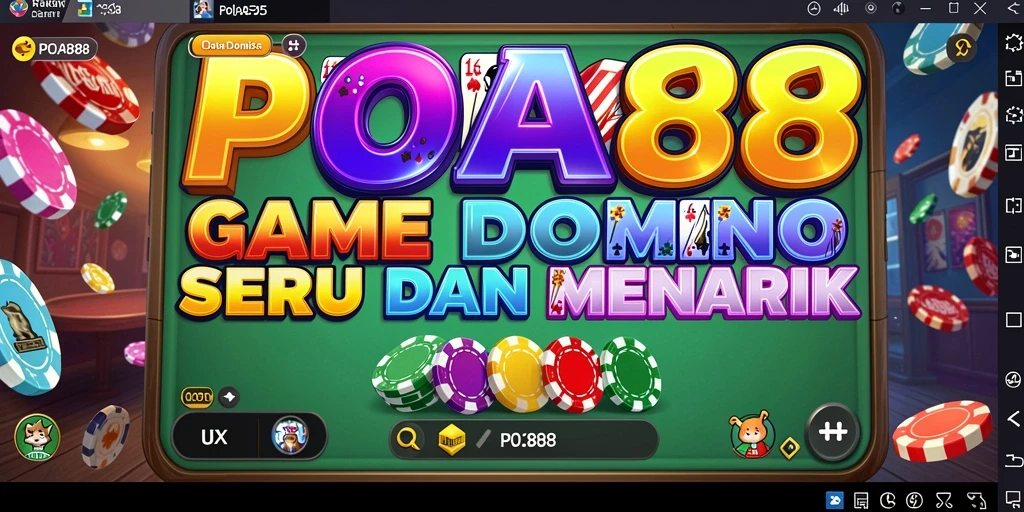 Screenshot gameplay POA88 menampilkan permainan domino yang seru.