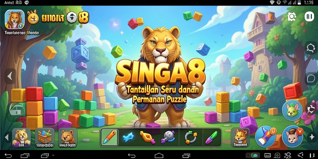 Tampilan screenshot SINGA8 menampilkan berbagai puzzle menarik.