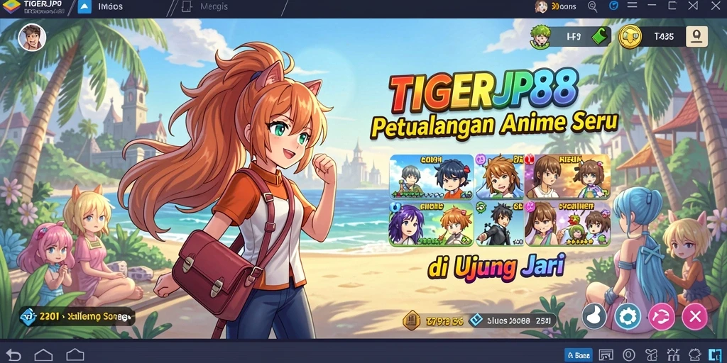 Screenshot dari gameplay TIGERJP88 menunjukkan aksi karakter Anime yang menarik.