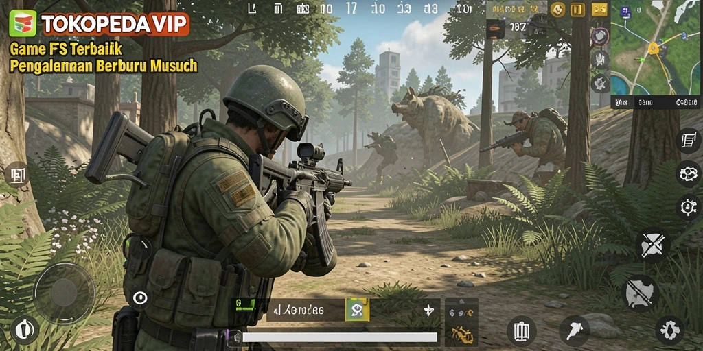 Tampilan gameplay TOKOPEDIAVIP yang menegangkan di medan perang.