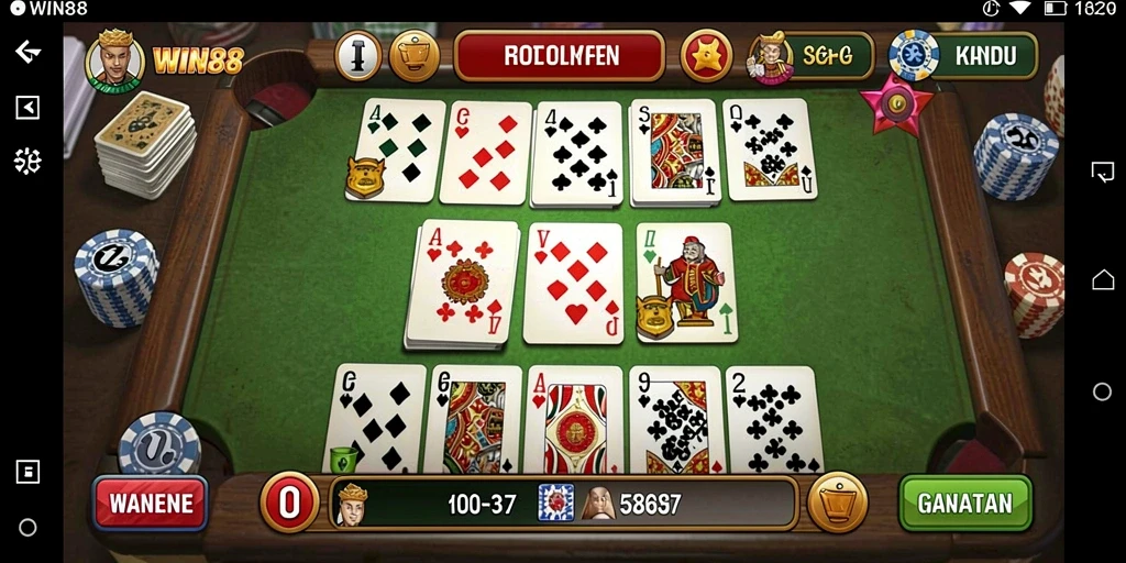 Screenshot utama WIN88 menampilkan pemain yang sedang menikmati permainan Domino.