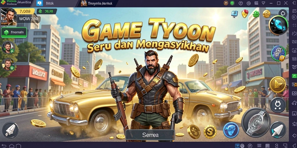 Tampilan gameplay WOW388 yang menarik dan interaktif dalam genre Tycoon.